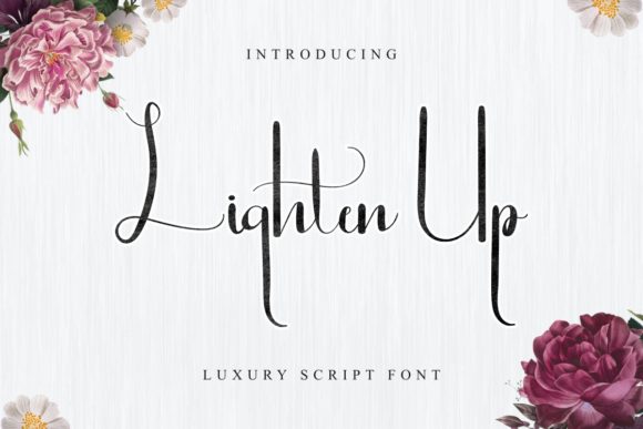 Lighten Up Font: Elegant Script for Editorial Design